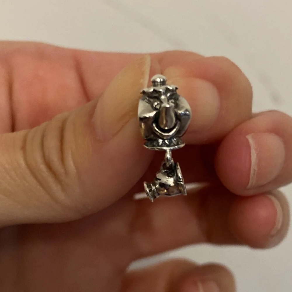 HTF Chamilia Mrs. Potts and Chip Dangle Charm